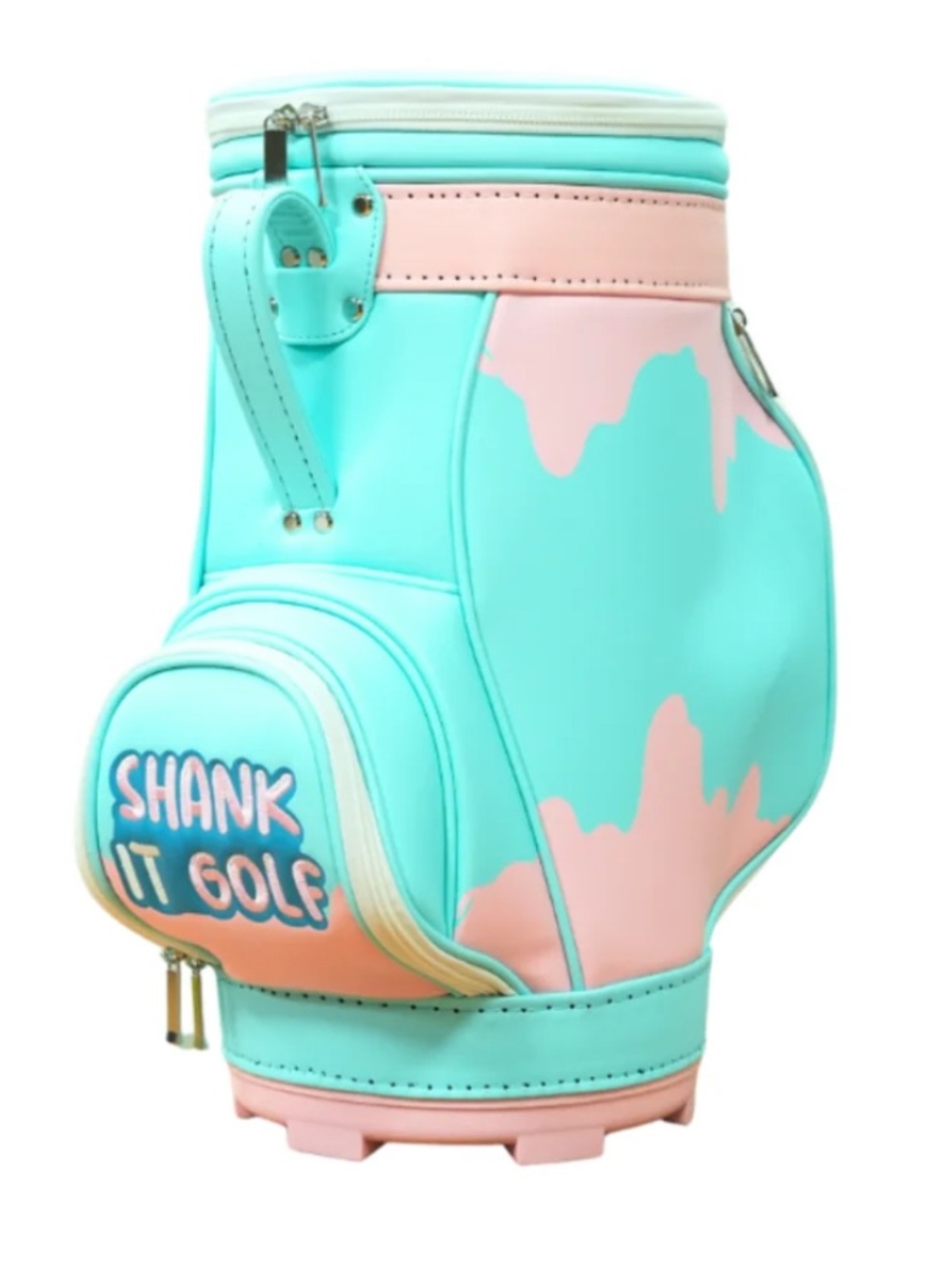 Mint & Pastel Pink Mini Golf Bag/ cooler or ball bag